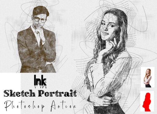 Ink Sketch Portrait Photoshop Action