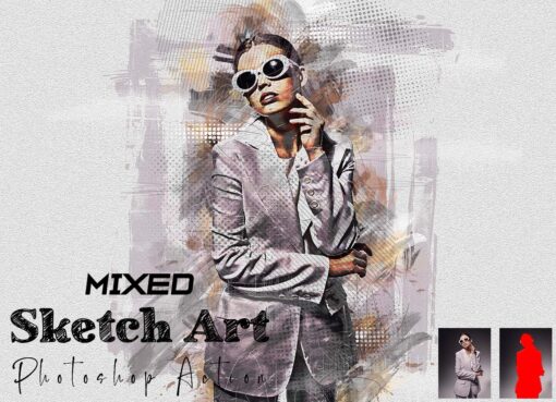 Mixed Sketch Art Photoshop Action