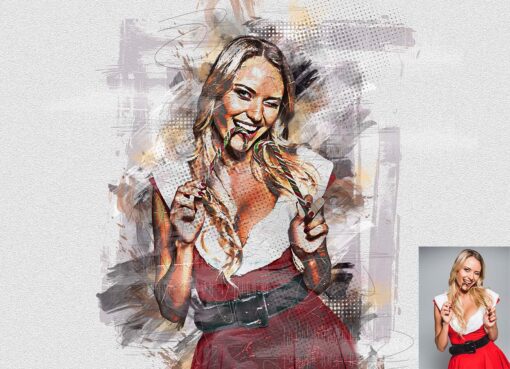 Mixed Sketch Art Photoshop Action - Image 2