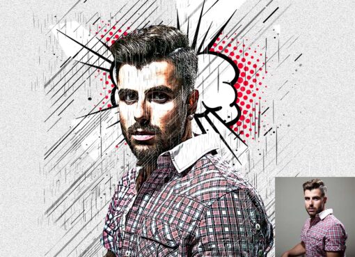 Comic Sketch Art Photoshop Action - Image 5