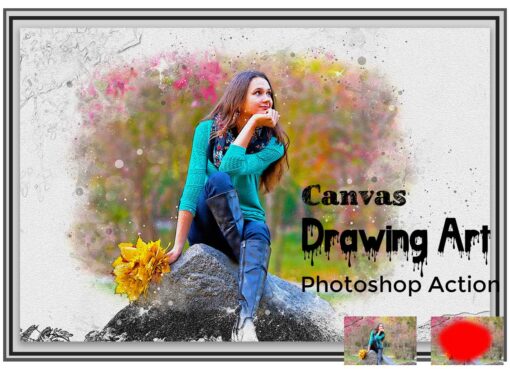 Canvas Drawing Art Photoshop Action