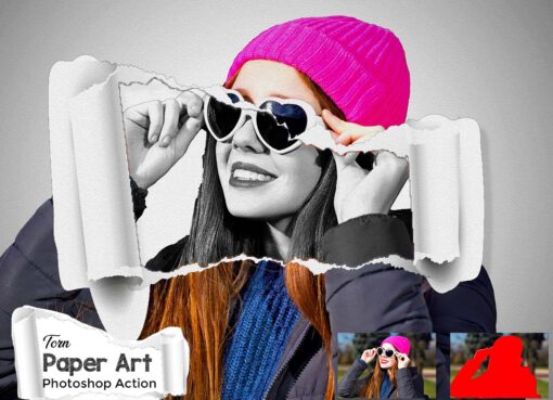 Torn Paper Art Photoshop Action