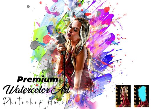 Mega Watercolor Photoshop Action Bundle - Image 32