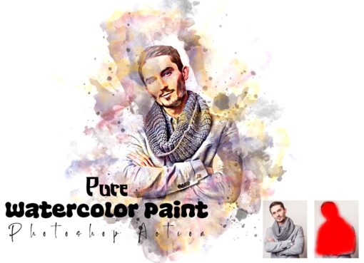 Mega Watercolor Photoshop Action Bundle - Image 35