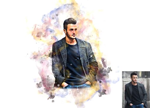 Mega Watercolor Photoshop Action Bundle - Image 37