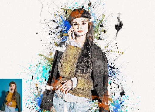 Mega Watercolor Photoshop Action Bundle - Image 48