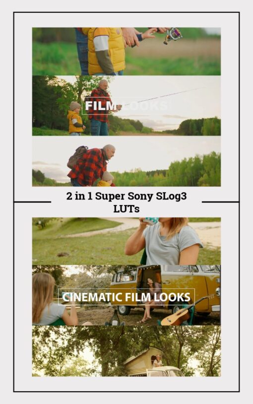 2-in-1 Sony SLog3 Super Pack LUTs - 9 Cinematic Presets for Sony