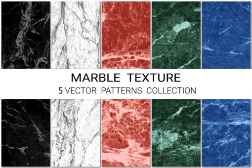 5 Elegant Marble Texture Patterns, Decorative Stone, Luxury Stone