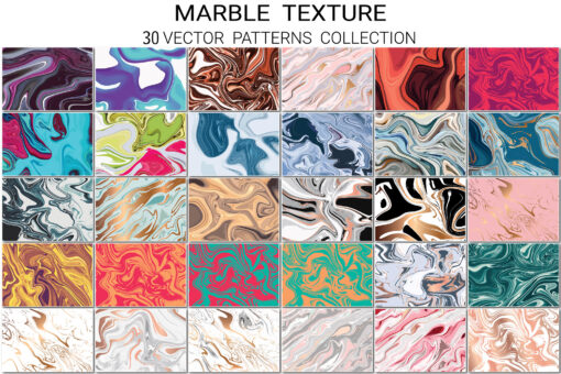 30 Marble Texture, Abstract Patterns, Elegant Flowing Swirl, EPS