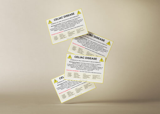 Filipino Tagalog Celiac Disease Printable Allergy Alert Card