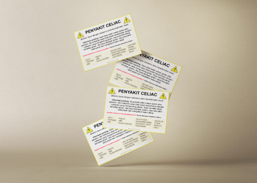 Indonesian Celiac Disease Printable Allergy Alert Card