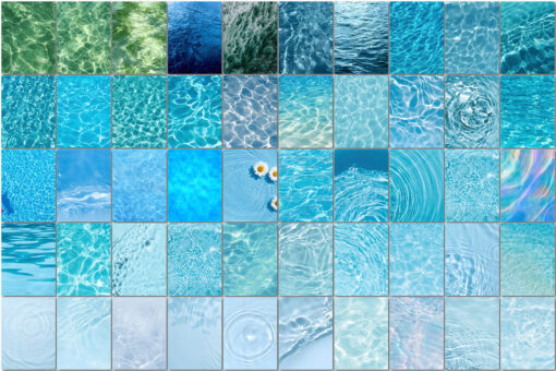 150 Water Surface Background Textures, Aqua Liquid Splashes - Image 2