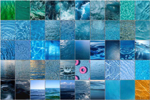 150 Water Surface Background Textures, Aqua Liquid Splashes - Image 3