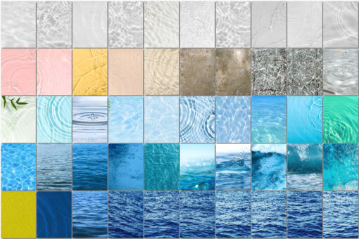 150 Water Surface Background Textures, Aqua Liquid Splashes - Image 4
