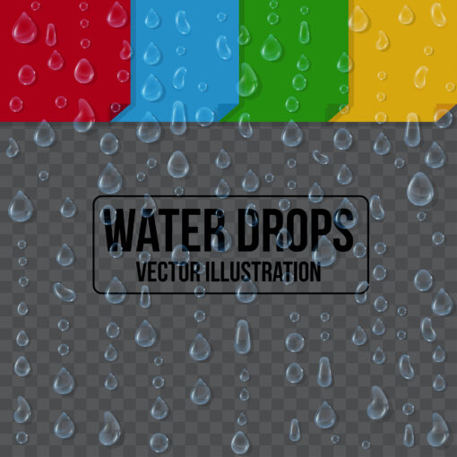 Realistic Clean Water Droplets Texture Background, EPS File