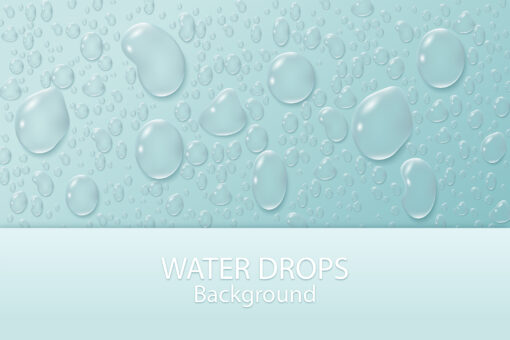 Realistic Clean Water Droplets Texture Background, EPS File