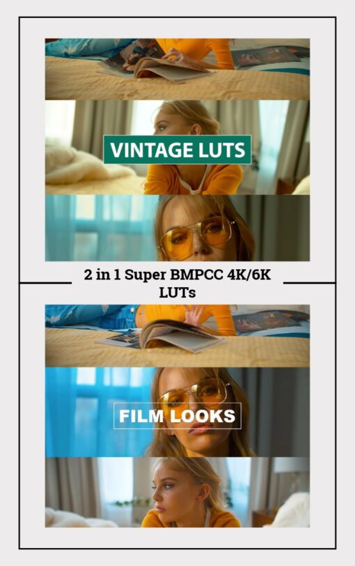 BMPCC 4K & 6K ProRes/BRAW LUTs 2-in-1 Super Pack