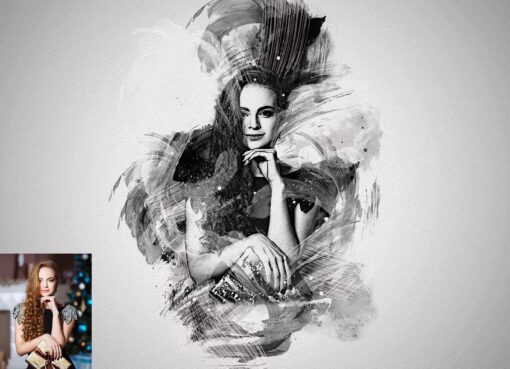Ink Paint Sketch Photoshop Action - Image 2