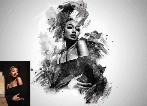 Ink Paint Sketch Photoshop Action - Image 8