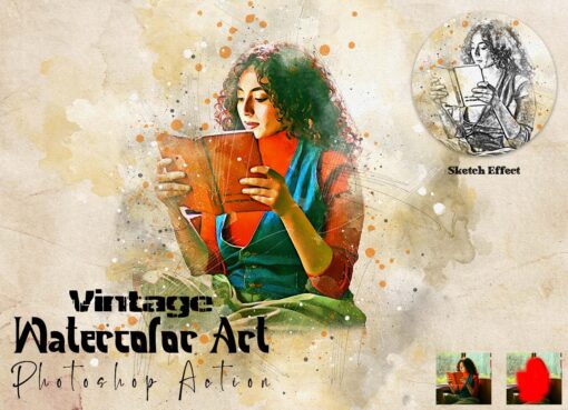 Watercolor Artwork Photoshop Action Bundle - Image 5