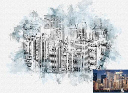 Watercolor Artwork Photoshop Action Bundle - Image 9