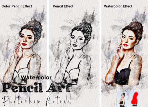 Watercolor Artwork Photoshop Action Bundle - Image 31