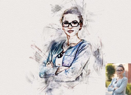 Watercolor Artwork Photoshop Action Bundle - Image 32