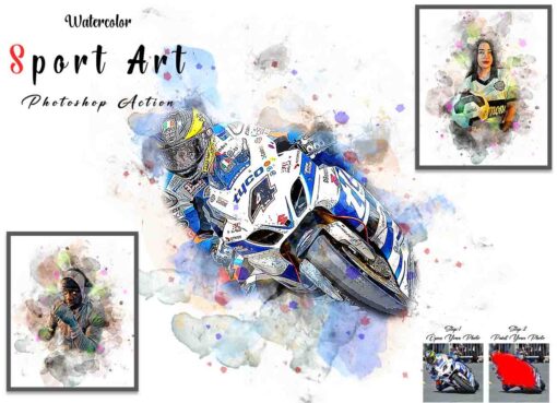 Watercolor Artwork Photoshop Action Bundle - Image 40