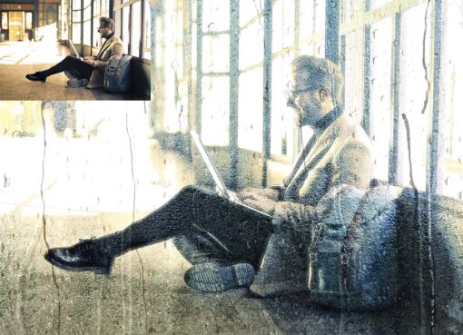 Wet Glass Overlay Photoshop Action - Image 6