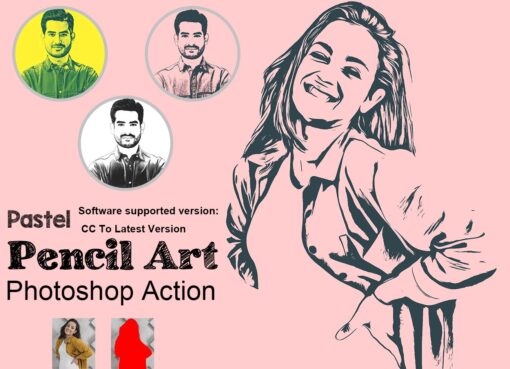 Pastel Pencil Art Photoshop Action