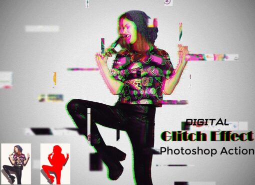 Digital Glitch Effect Photoshop Action