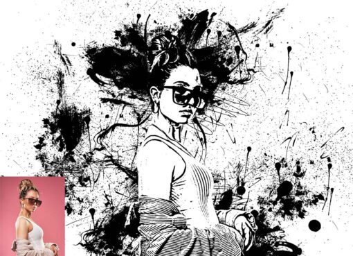 Ink Hand Drawing Photoshop Action - Image 6