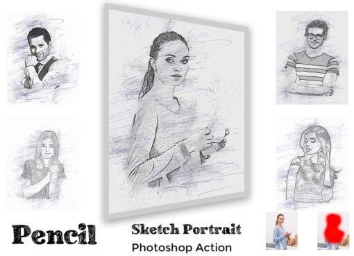 Pencil Sketch Portrait Photoshop Action