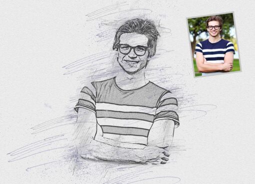 Pencil Sketch Portrait Photoshop Action - Image 5