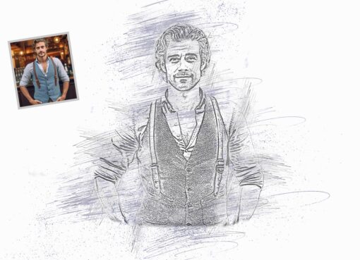 Pencil Sketch Portrait Photoshop Action - Image 12
