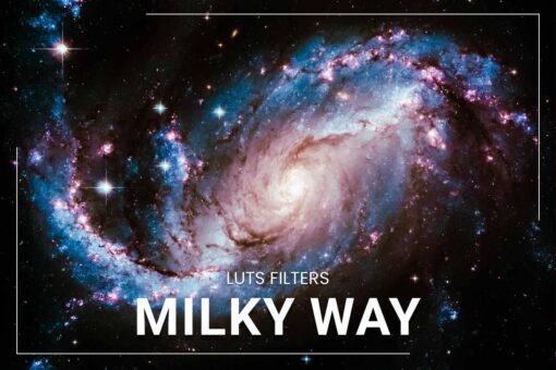 Night sky video graded with Milky Way LUT adding vibrant galaxy tones.