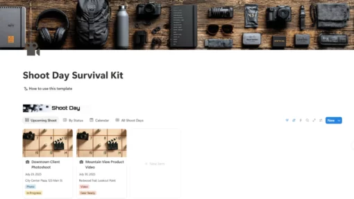Shoot Day Survival Kit