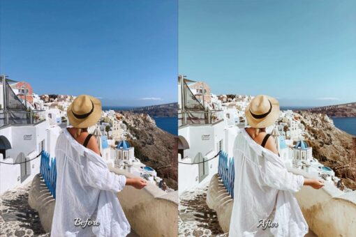Lightroom presets add pastel tones, warm colors, and airy vibes to seaside and coastal images.