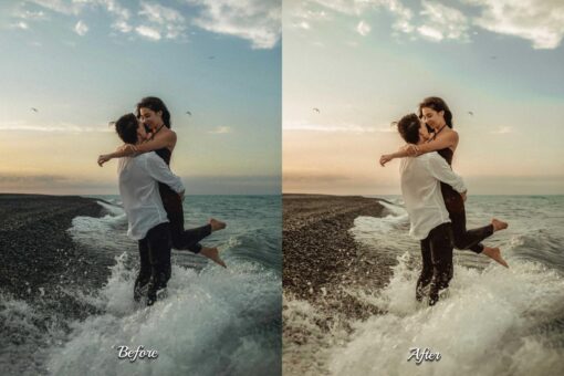 Bright and airy Lightroom presets for summer beach photos, influencers, and travel lovers.