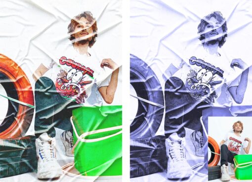 Glued Paper Poster Effect Photoshop Action - Image 5