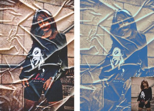 Glued Paper Poster Effect Photoshop Action - Image 6