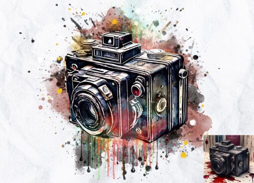 Watercolor Splatter Art Photoshop Action - Image 4