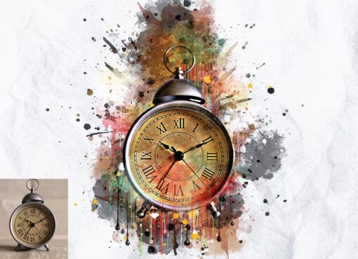 Watercolor Splatter Art Photoshop Action - Image 6