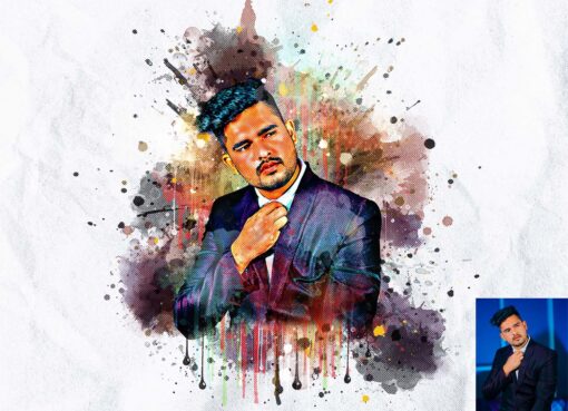 Watercolor Splatter Art Photoshop Action - Image 7