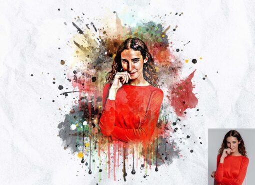 Watercolor Splatter Art Photoshop Action - Image 10