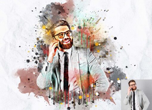 Watercolor Splatter Art Photoshop Action - Image 11