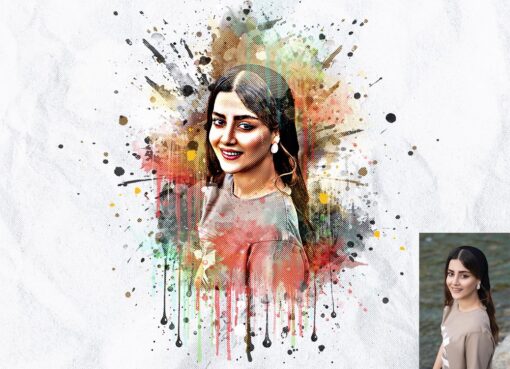 Watercolor Splatter Art Photoshop Action - Image 13