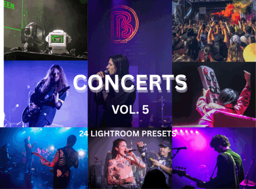 24 Concert Lightroom Night Presets Influencer Instagram Vol 5