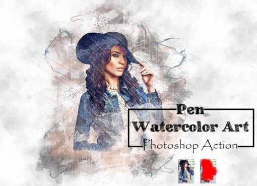 Pen Watercolor Art Photoshop Action