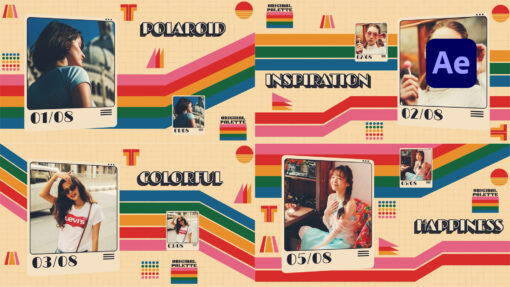 Polaroid Slides Afer Effects template